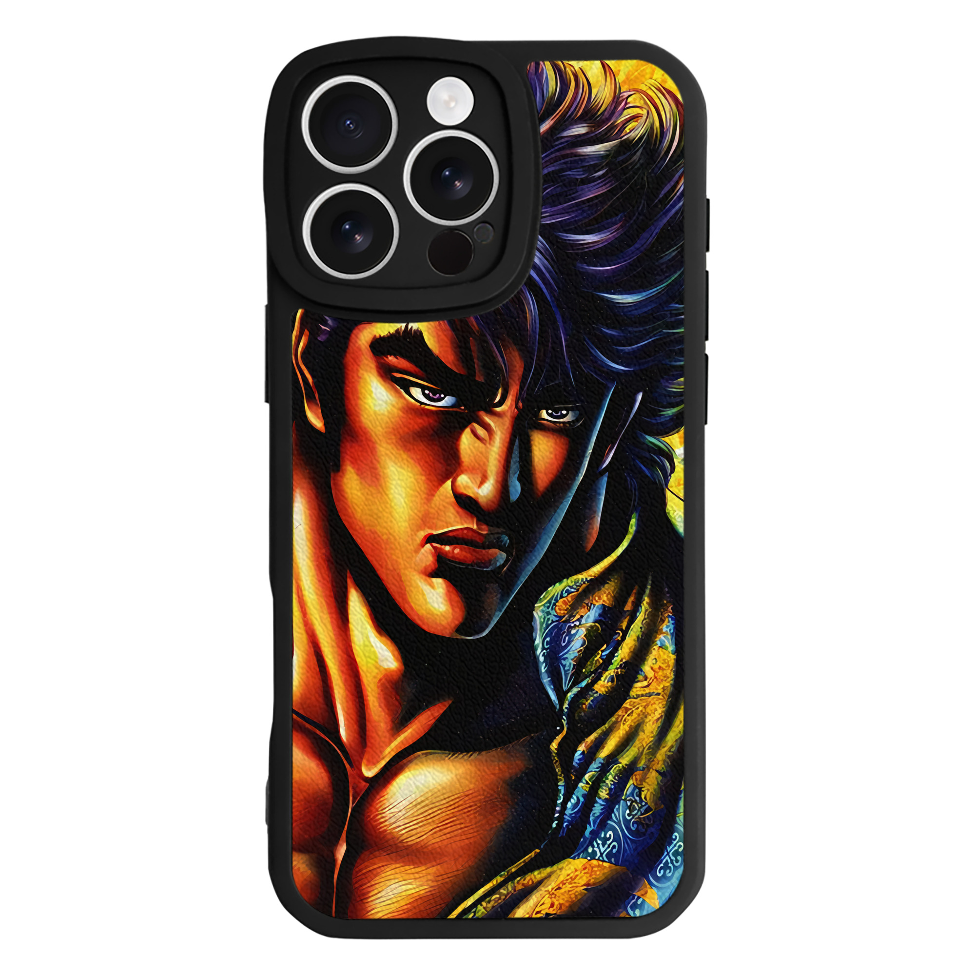 （画像用） 北斗の拳 Fist of the North Star 【iPhone 16シリーズ対応】シリコンスマホケース（レザー調） 材質：シリコン